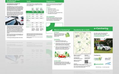 Flyer für die Samtgemeinde Tarmstedt: Neues e-Carsharing-Angebot