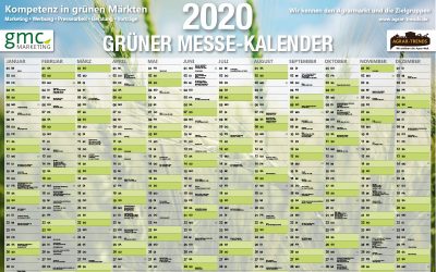 Grüner Messe-Kalender 2020